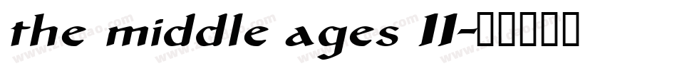 the middle ages II字体转换